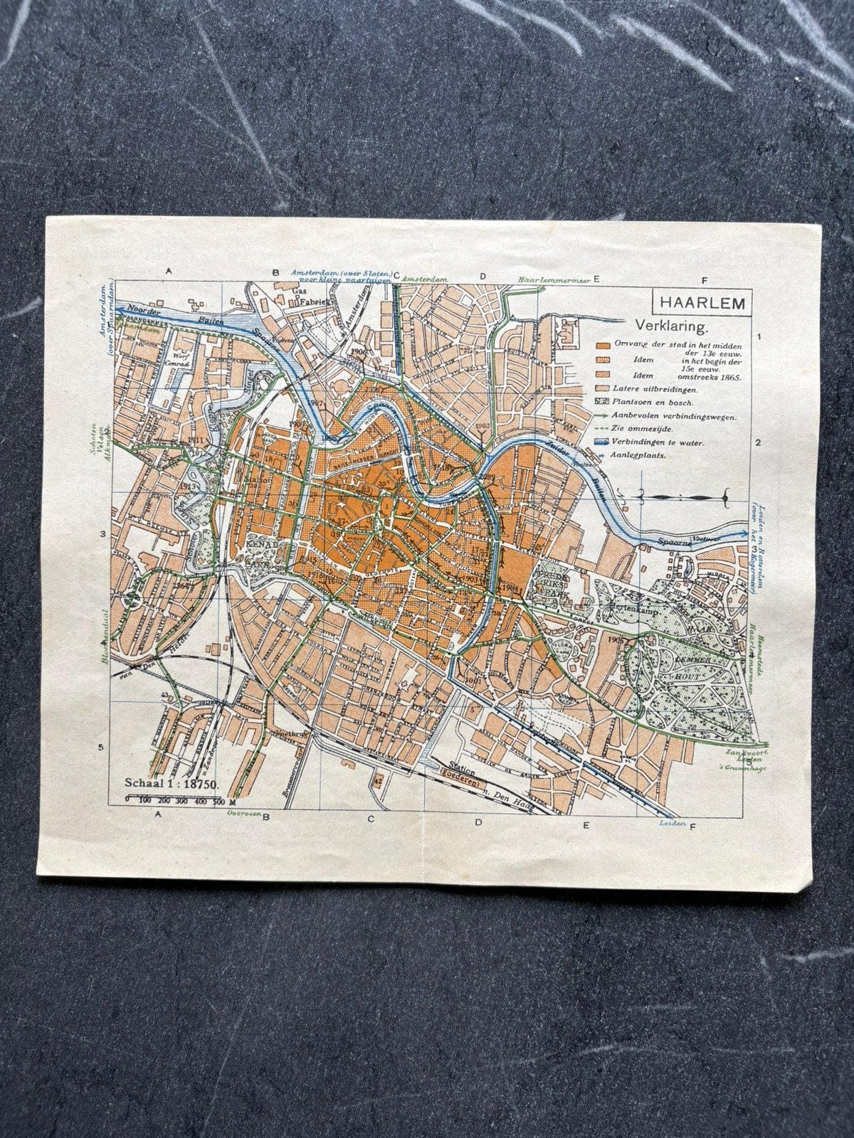 Haarlem plattegrond decoratie, Ophalen of Verzenden