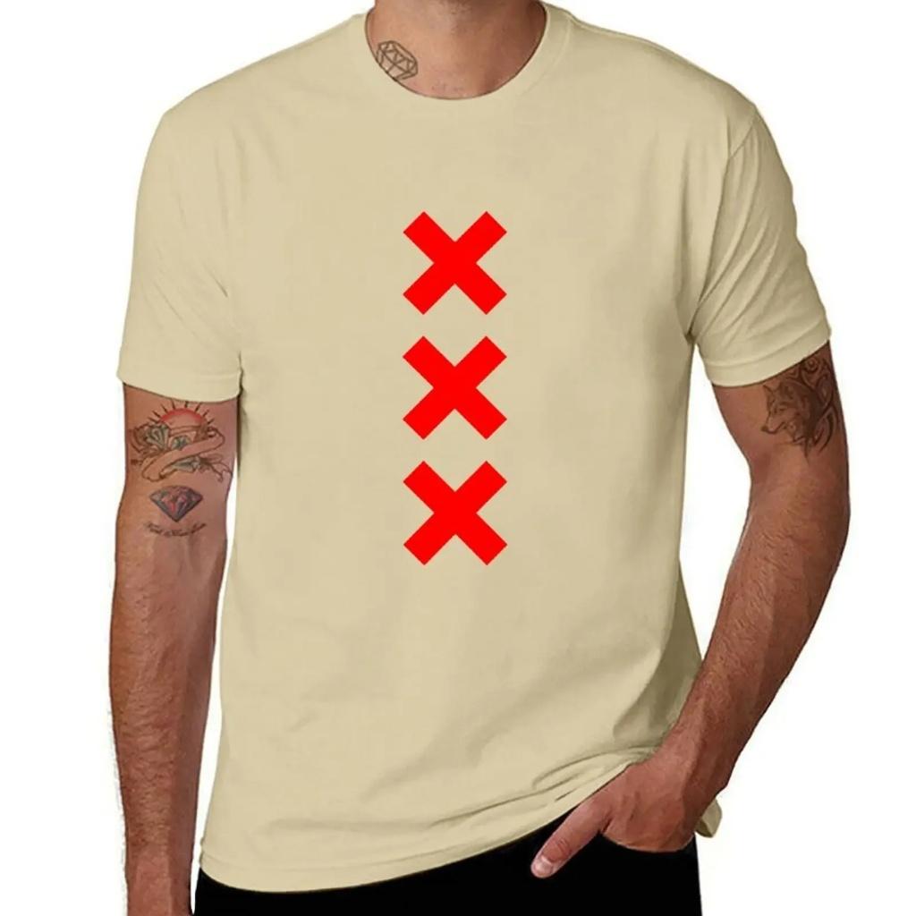 Amsterdam XXX zomers T-Shirt voor heren, Kleding | Heren, T-shirts, Ophalen of Verzenden, Nieuw, Overige maten