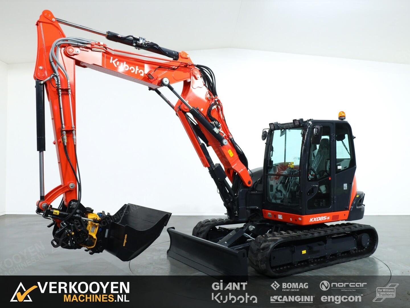 2026 Kubota KX085-5 2PC + Engcon EC209 S45 ADV1314, Zakelijke goederen, Graafmachine