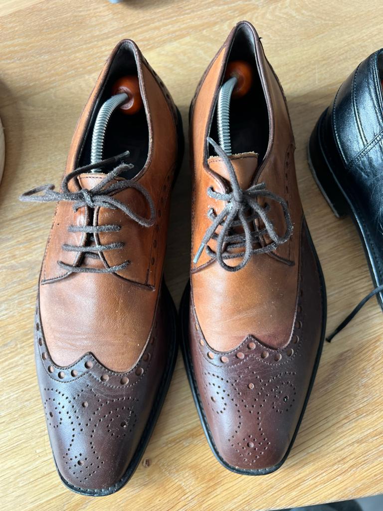 Stijlvolle Heren Brogues - Bruin Leer maat 39/40, Kleding | Heren, Schoenen, Ophalen of Verzenden, Zo goed als nieuw, Bruin, Veterschoenen
