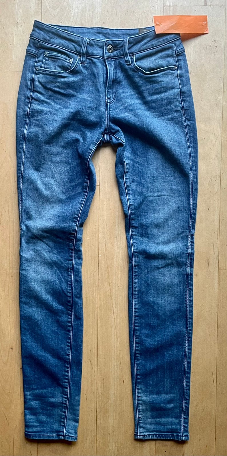 G Star Raw Lynn Mid Skinny jeans spijkerbroek W27 L32, Ophalen of Verzenden, Zo goed als nieuw, Blauw, W27 (confectie 34) of kleiner