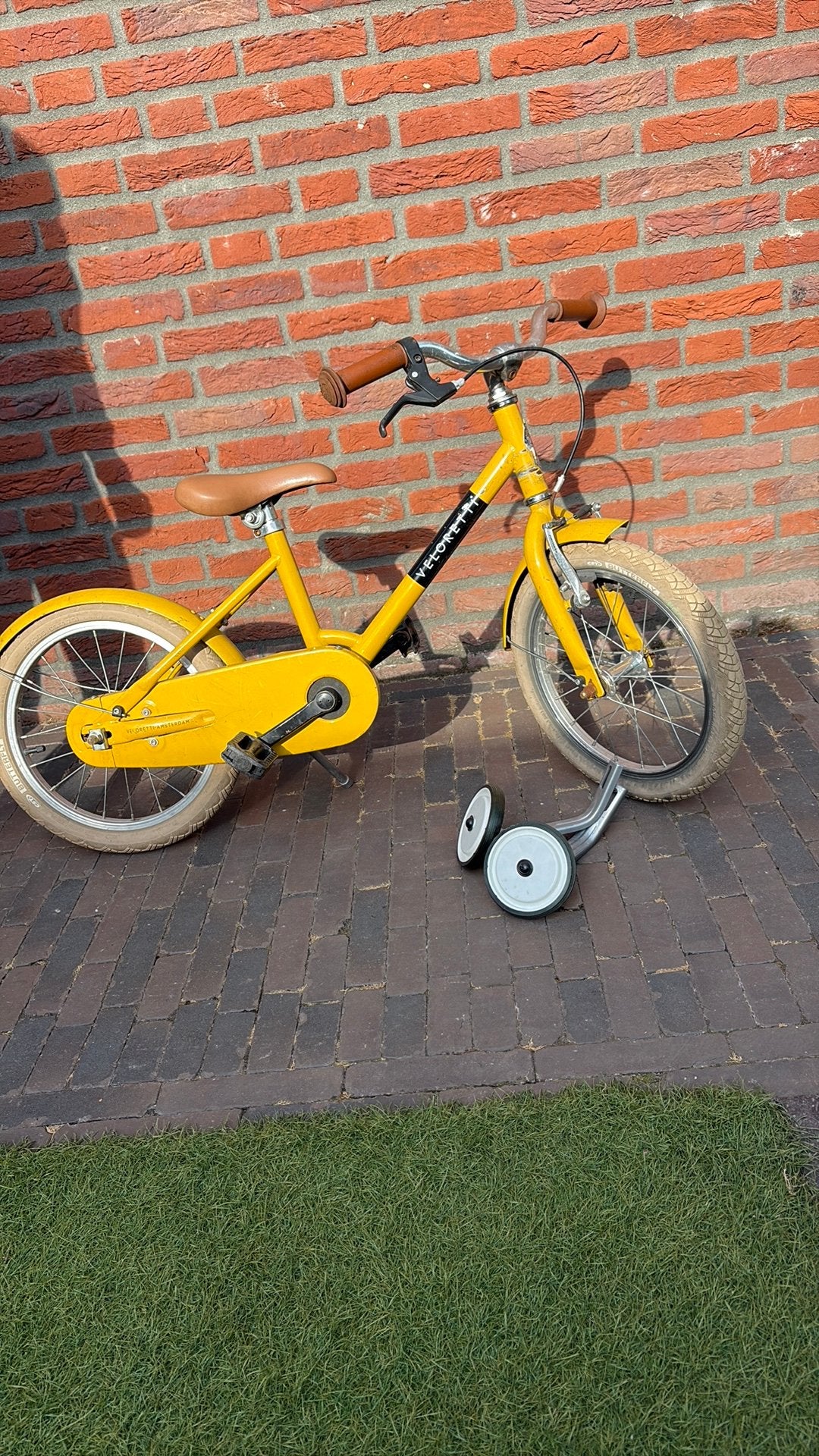 Veloretti Amsterdam 16 inch, Ophalen, Terugtraprem, Zijwieltjes, 16 tot 20 inch