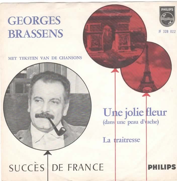 Georges Brassens- Une jolie Fleur Serie Succes de France, Fotohoes, Verzenden, Zo goed als nieuw, 7 inch