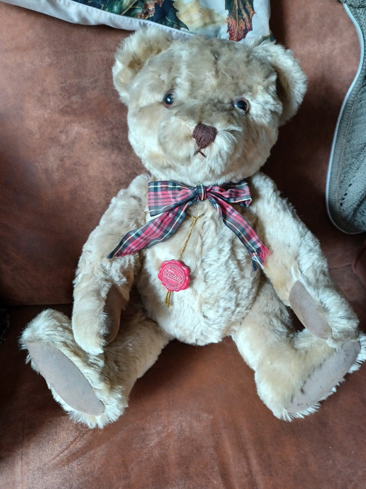 Teddy beer van Hermann Teddy Original., Ophalen of Verzenden, Zo goed als nieuw, Stoffen beer, Overige merken