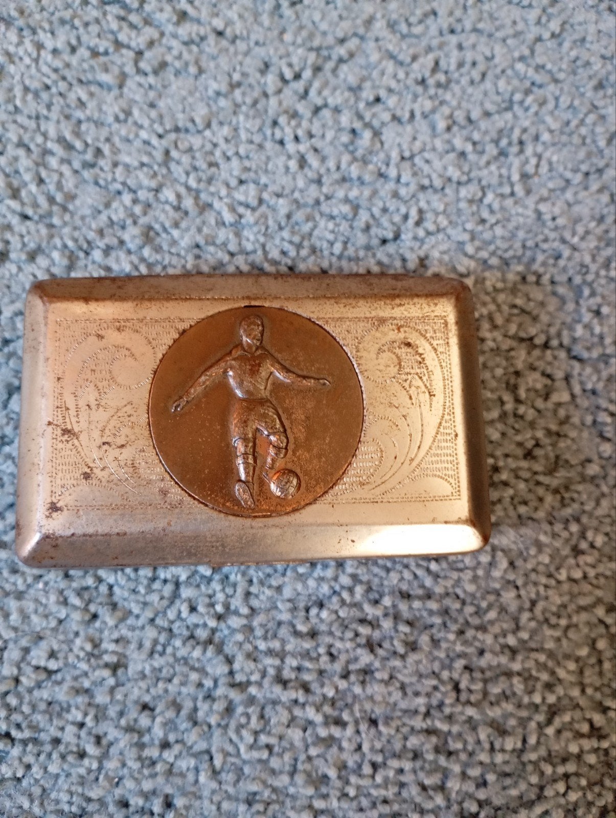 Vintage Voetbal  blikje nostalgie NL memorabilia, Ophalen of Verzenden