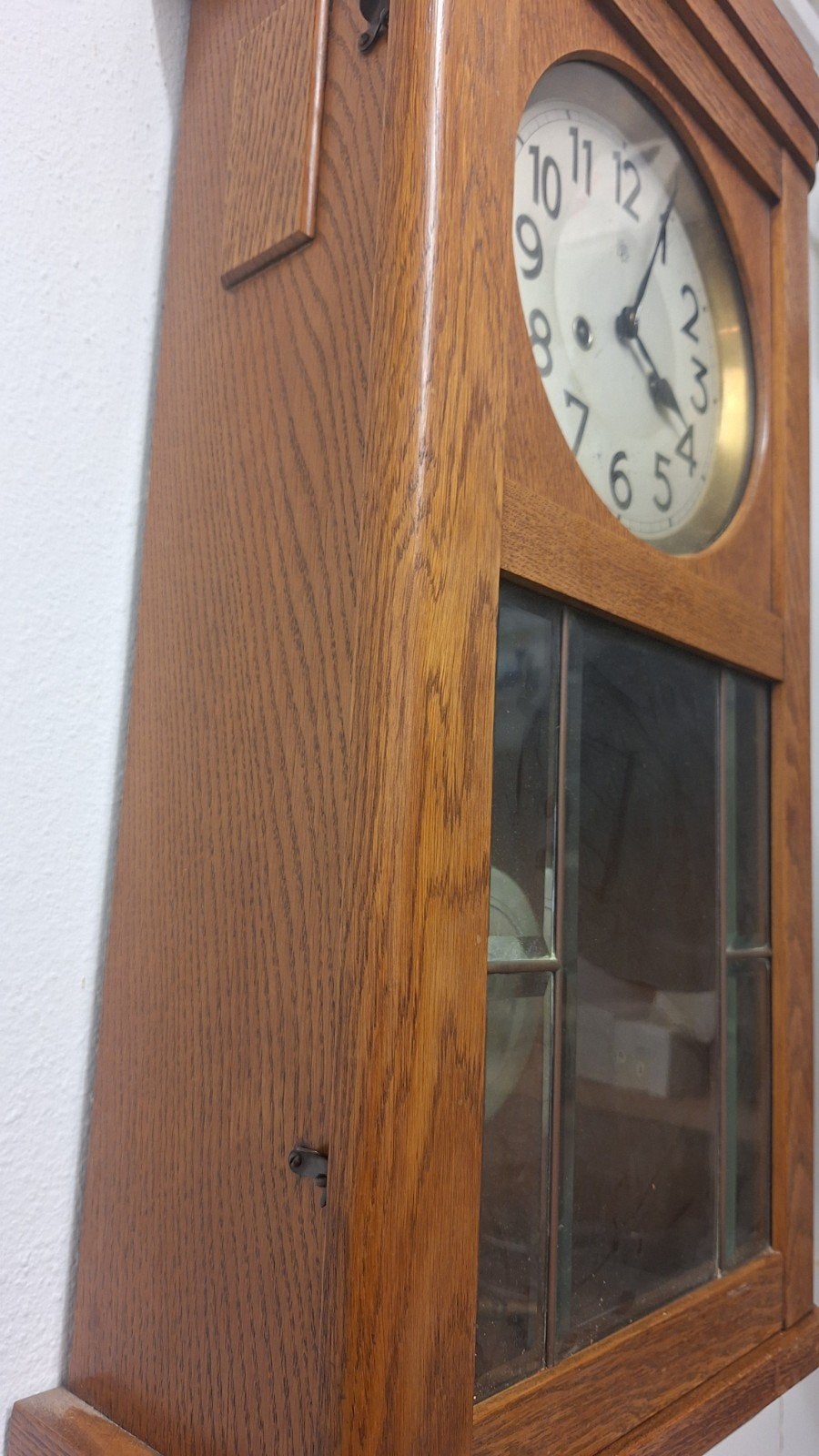 Sfeervolle oude Junghans klok met geslepen glas, mooie gong, Antiek en Kunst, Ophalen