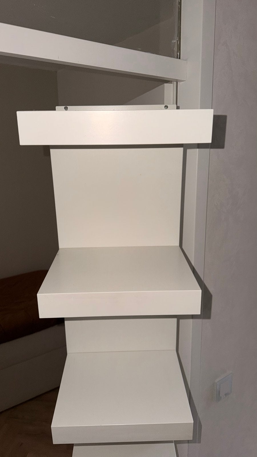Witte wandplank / boekenplank met 6 niveaus, Ophalen, Gebruikt