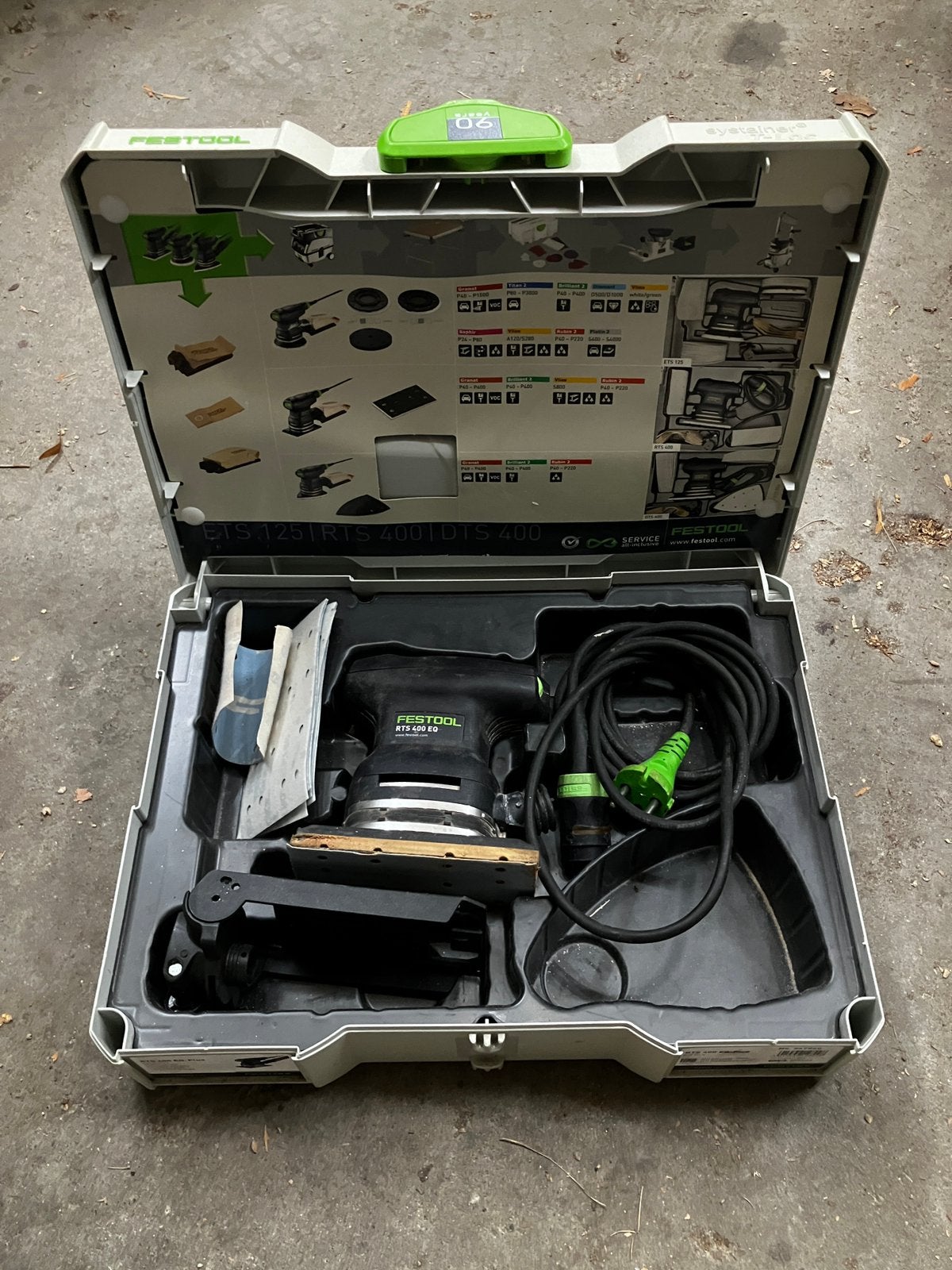FESTOOL RTS 400 EQ-PLUS Vlakschuurmachine 100%, Ophalen of Verzenden, Zo goed als nieuw, Minder dan 600 watt, Vlakschuurmachine