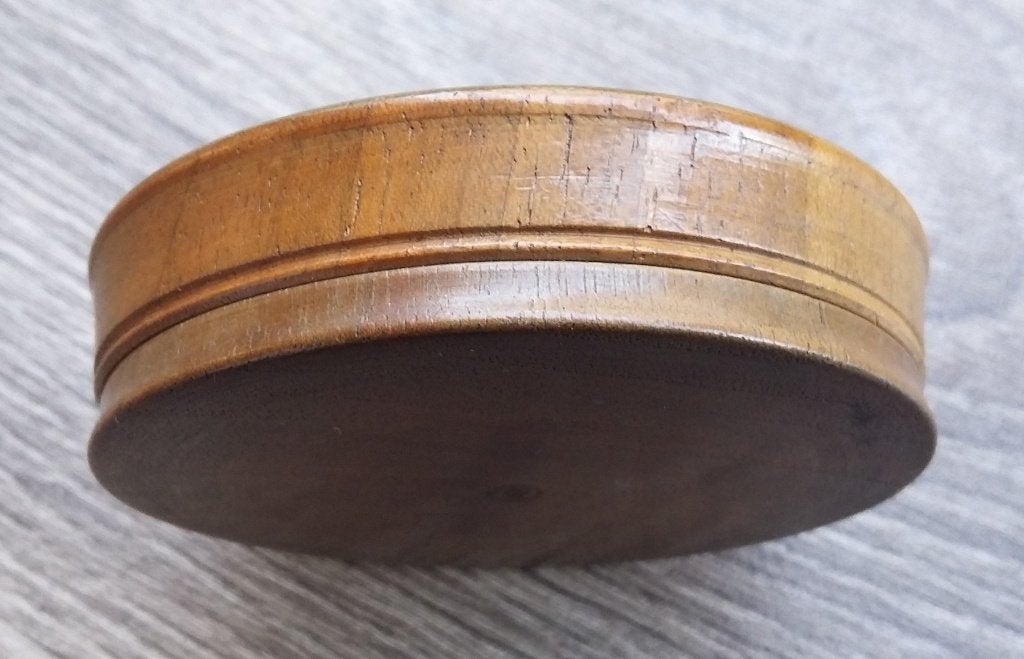 19 de eeuw Gedraaid Houten Penning Medaille Doos Houder, Ophalen of Verzenden