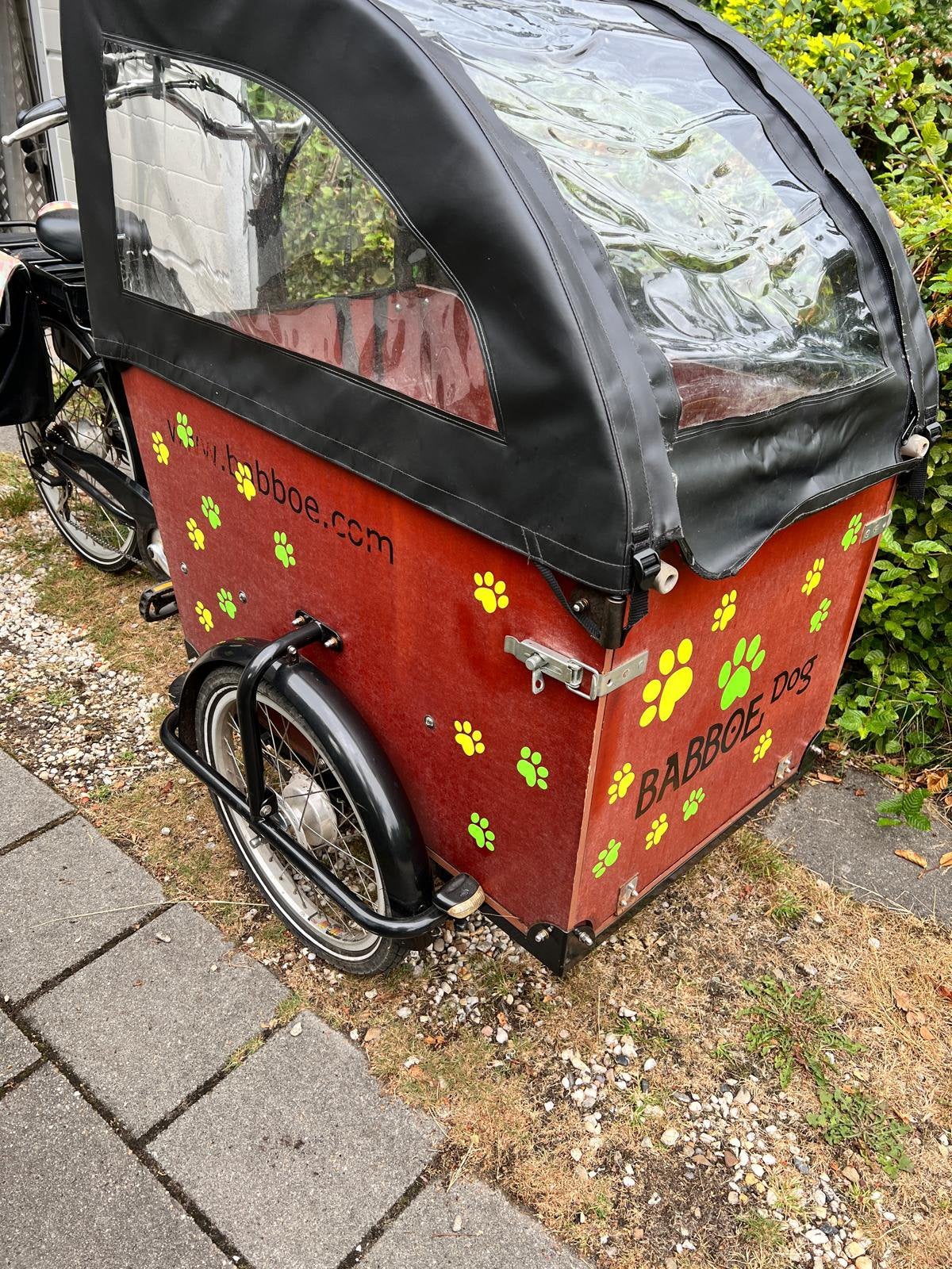 babboe dog, bakfiets, Gebruikt, Huif, 2 kinderen, Ophalen