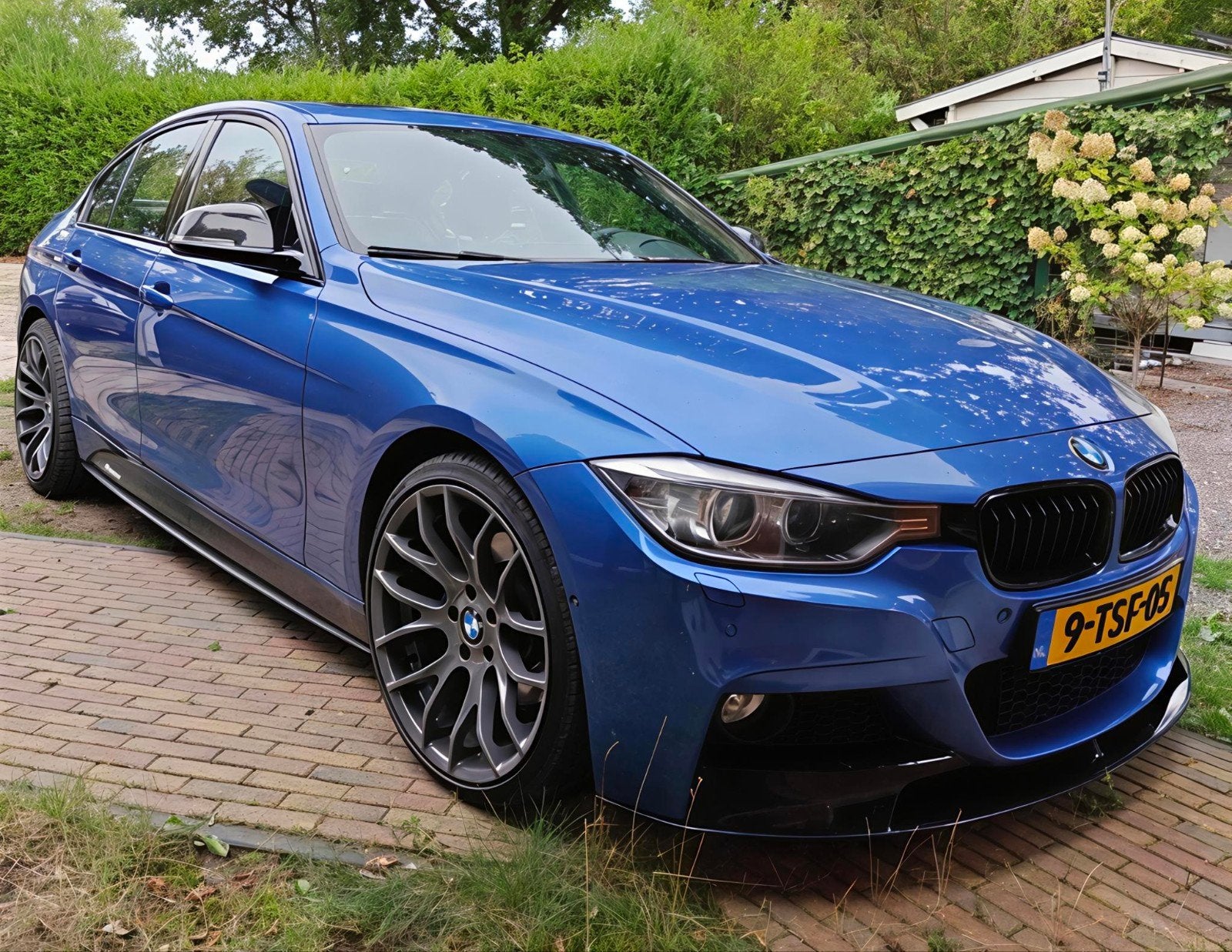 BMW 3-Serie 328i M-sport Aut8 F30 2014 Estoril blauw, Automaat, 745 kg, Achterwielaandrijving, Zwart