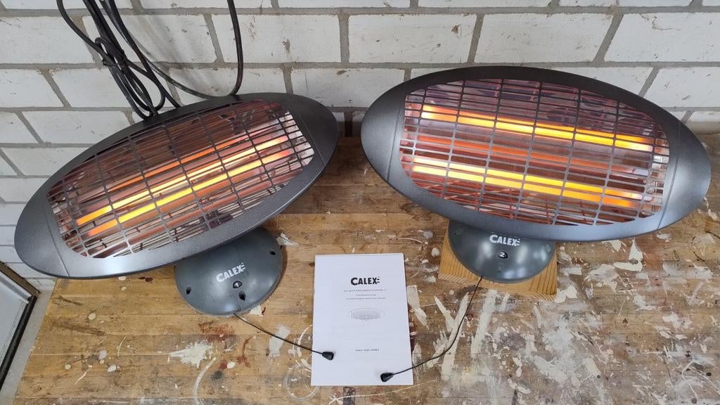 2x Calex Terrasverwarmer 2000W, Ophalen, 30 tot 80 cm, Kachel, Minder dan 60 cm
