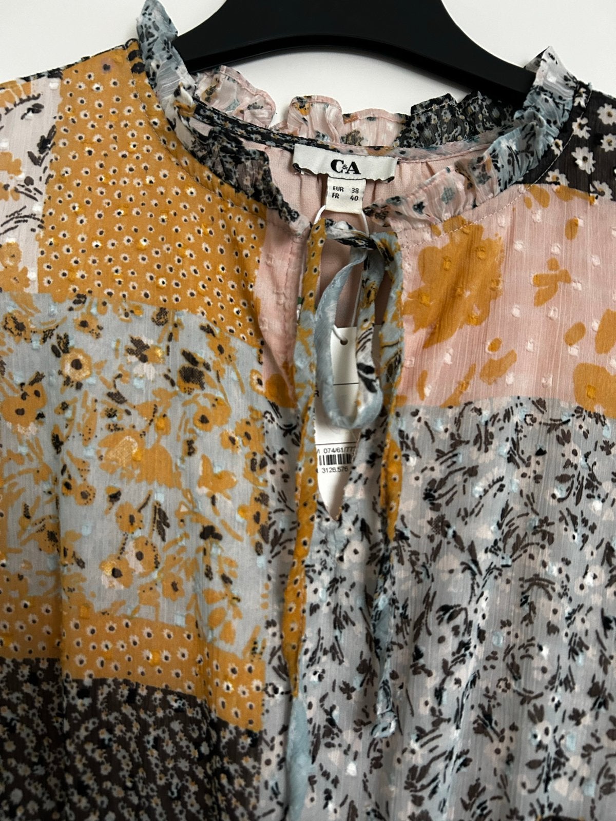 C&A Patchwork Jurk met Bloemenprint - Nieuw met kaartje, Kleding | Dames, Maat 38/40 (M), Meerkleurig, Nieuw, Ophalen of Verzenden
