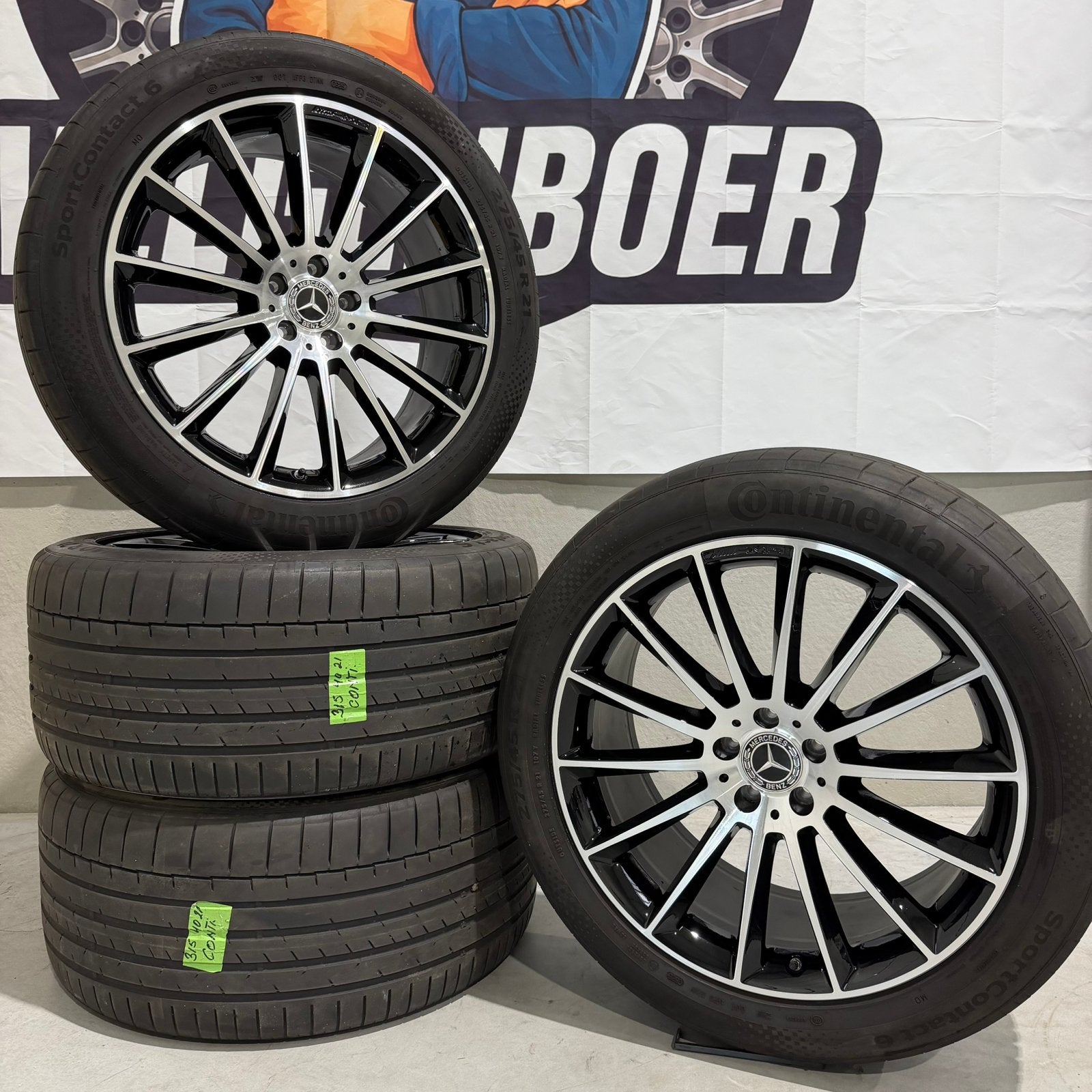 21 inch Origineel Mercedes GLE W167 Velgen met banden, Gebruikt, Velgen, Mercedes, Personenwagen
