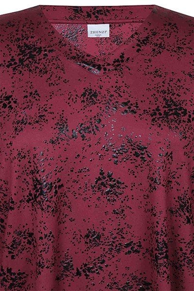 Wijnrood shirt Sylva van Zhenzi Maat 50/52 L, Z, Zhenzi, Z, Blouse of Tuniek