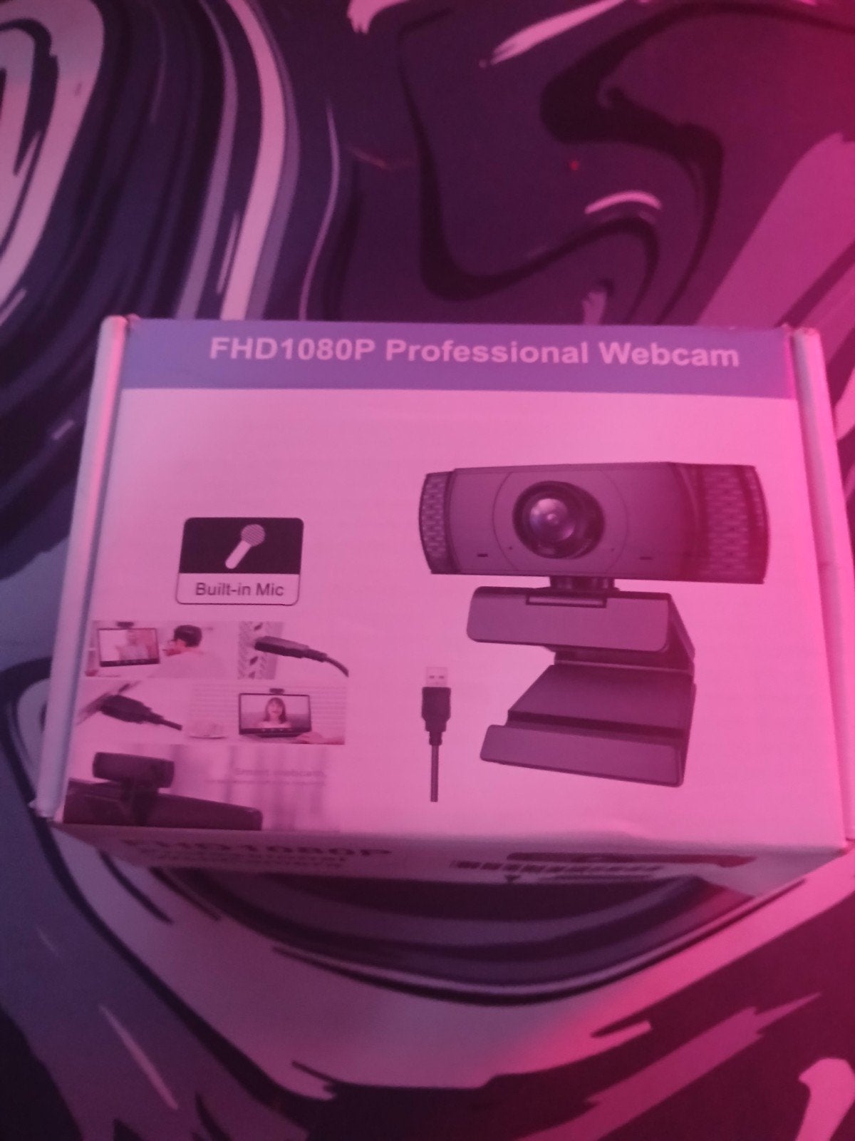 FHD 1080P Professionele Webcam met Ingebouwde Microfoon, Ophalen, Onbekend, Zo goed als nieuw, Microfoon