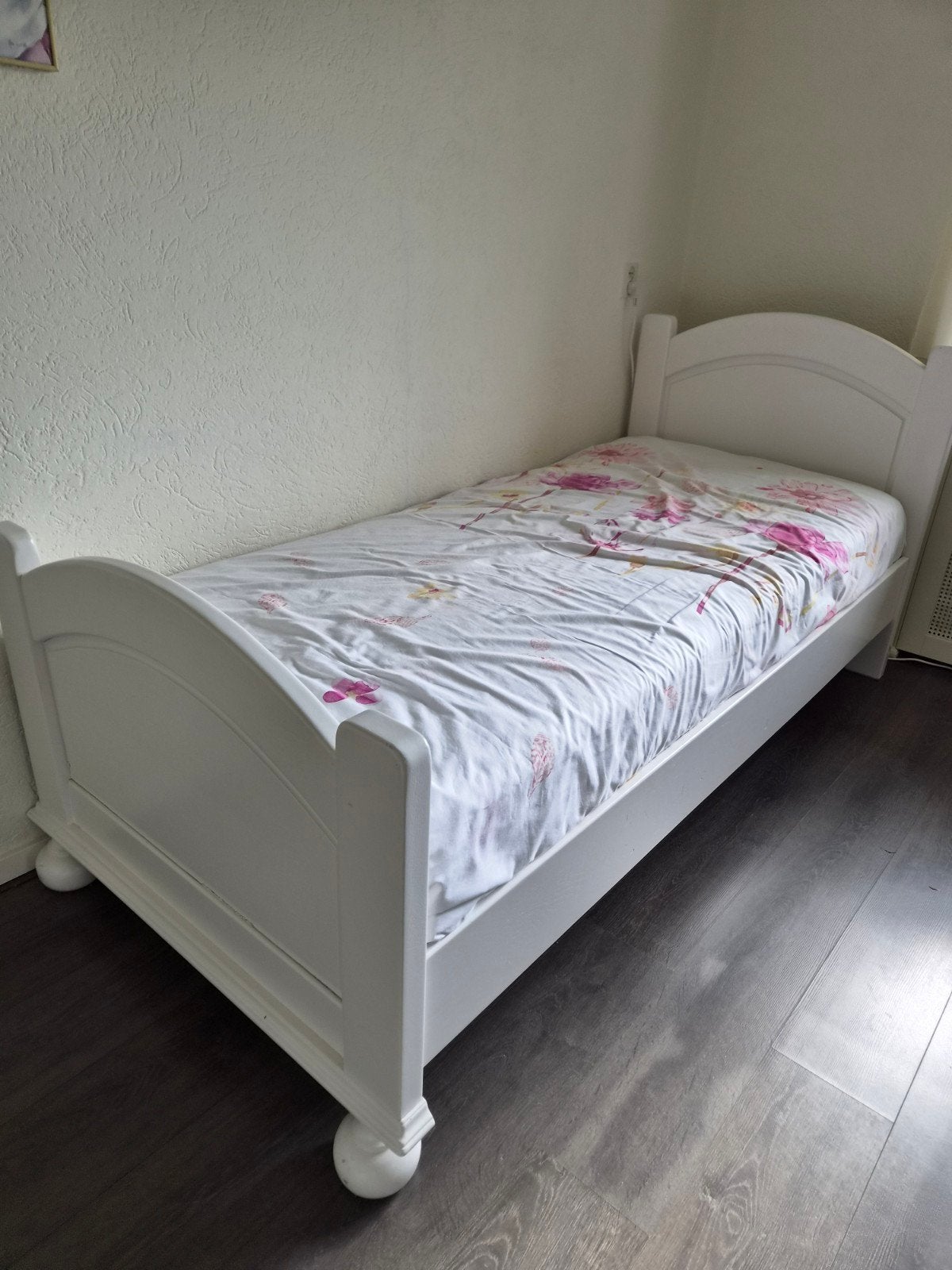 Eenpersoonsbed met lattenbodem en matras, Ophalen, Gebruikt, 90 cm, Eenpersoons