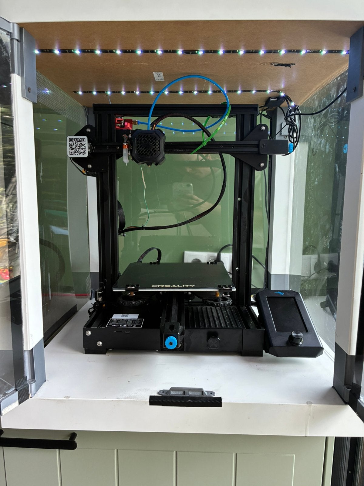 Creality ender 3-v2 3d printer met kast en accessoires, Ophalen, Gebruikt, Filament