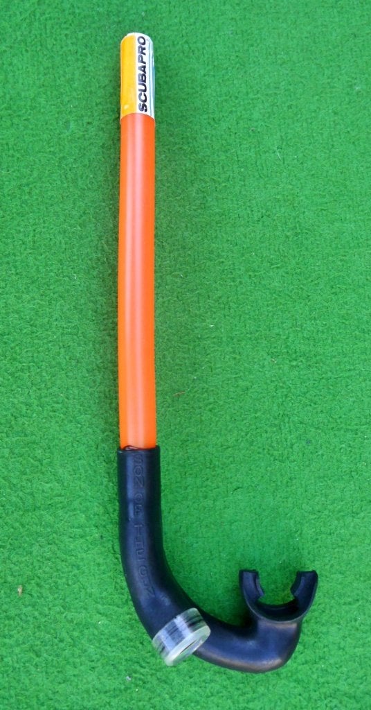 Snorkel met waterloosventiel, Scubapro "Son of the Gun", Watersport en Boten, Snorkelen, Ophalen of Verzenden, Gebruikt, Snorkel