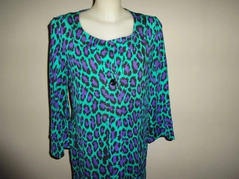 Diane von Furstenberg zijden jurk jaguar, Kleding | Dames, Maat 38/40 (M), Zo goed als nieuw, Knielengte, Diane von Furstenberg