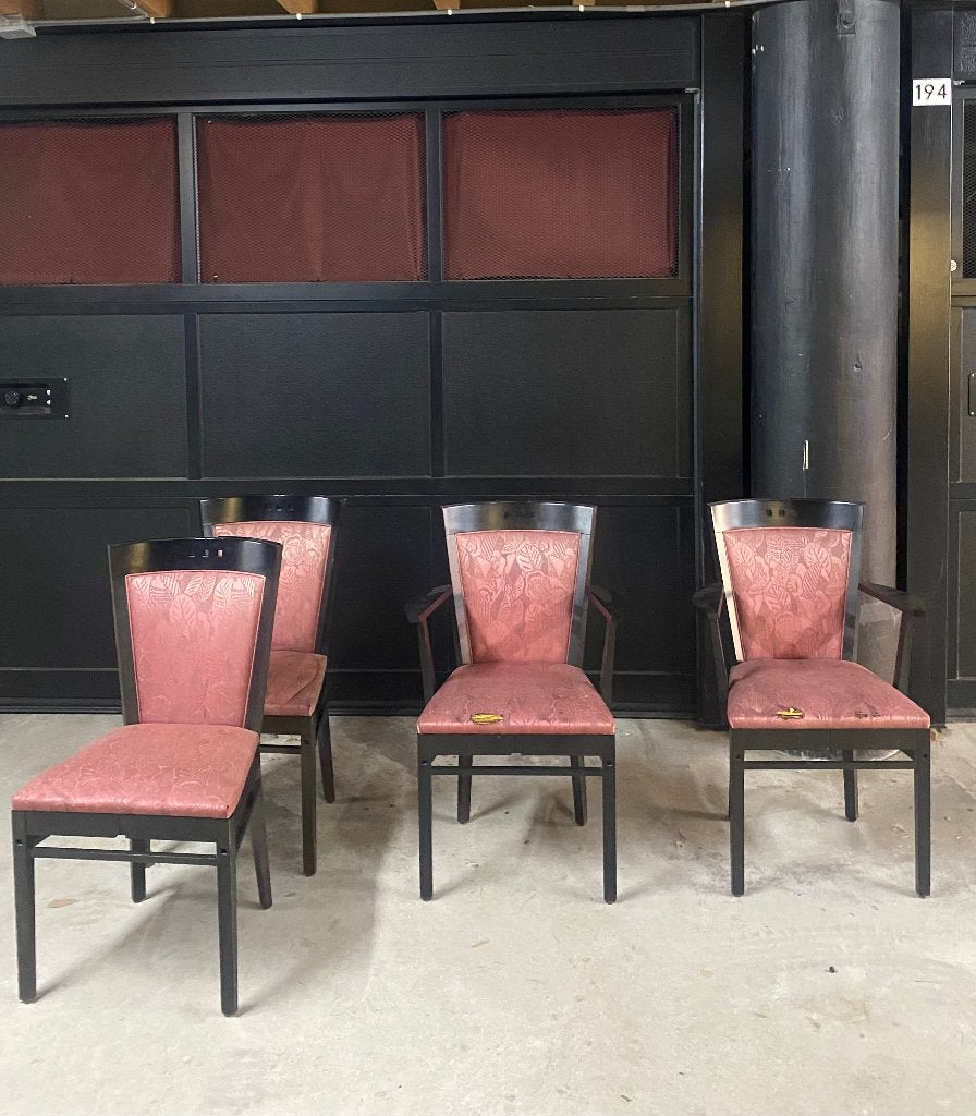 Giorgetti eetkamerstoelen – Umberto Asnago – set van 6, Ophalen, Hout, Minder dan 50 cm, Gebruikt