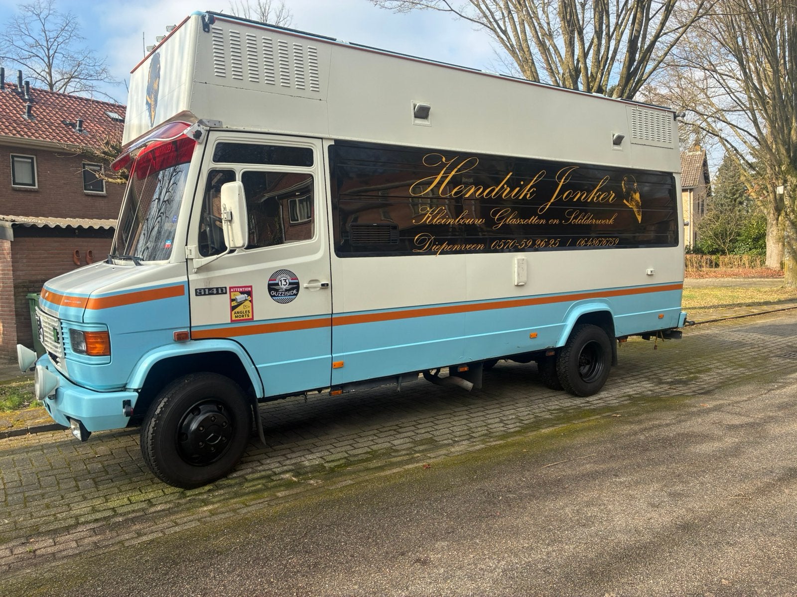 Mercedes 814 belastingvrije Camper/Bedrijfswagen, Caravans en Kamperen, Buscamper of Camperbus, Tot en met 2, Particulier, 6 tot 7 meter