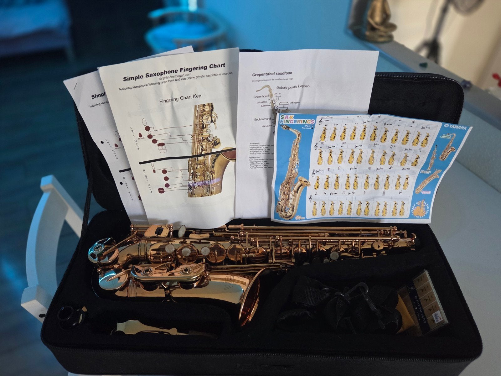 Zo goed als nieuwe Yamaha YAS280 Altsaxofoon met koffer, Ophalen of Verzenden, Zo goed als nieuw, Sopraan, Met koffer
