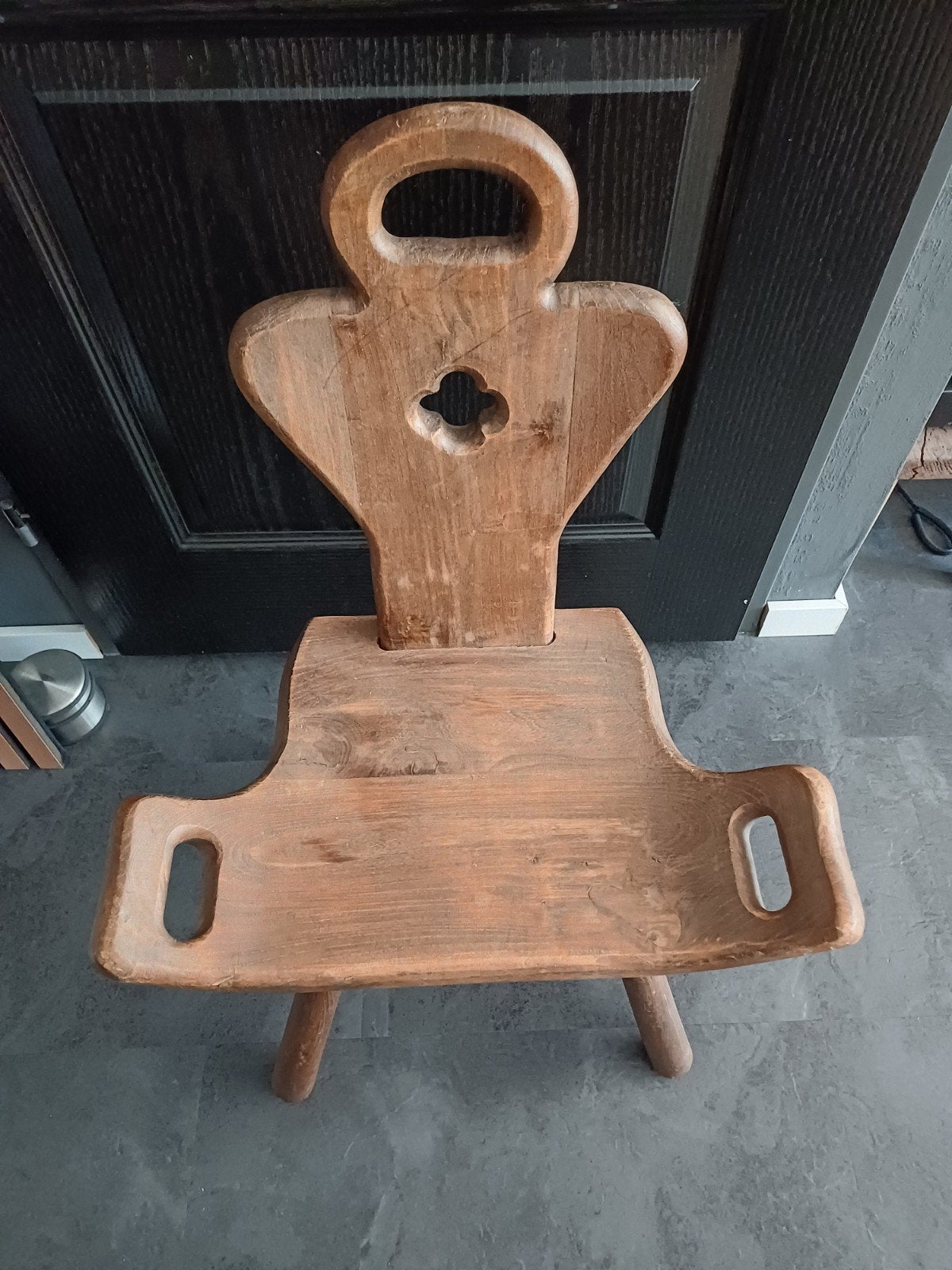 Landelijk stoeltje/krukje, Ophalen, Gebruikt, Hout