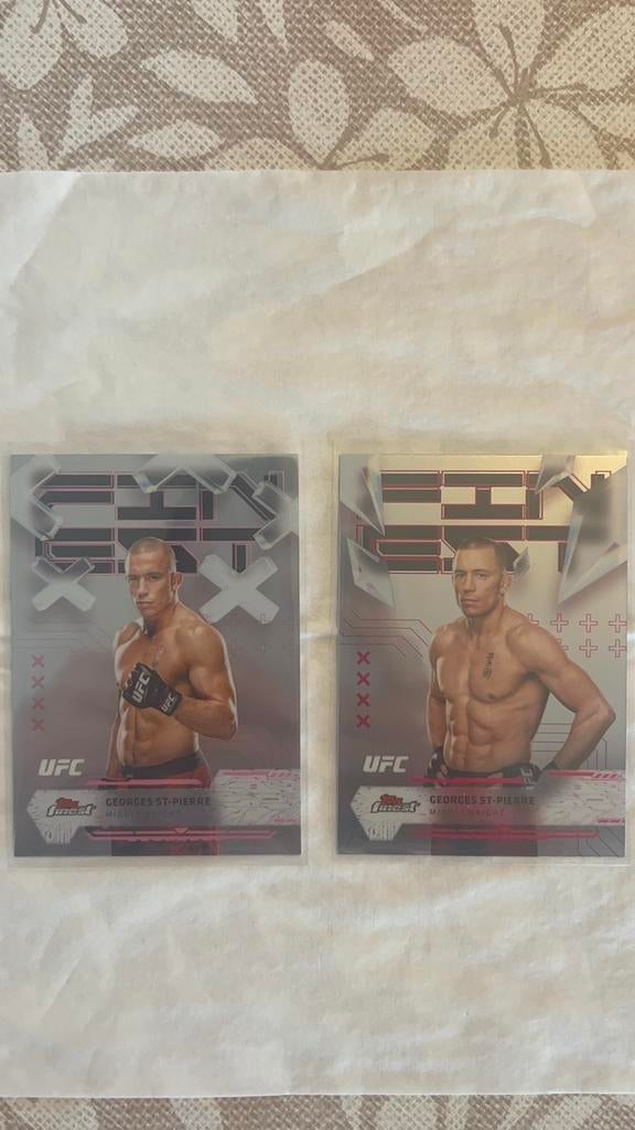 George St Pierre x2 | TOPPS UFC FINEST 2025, Ophalen of Verzenden, Nieuw, Meerdere kaarten