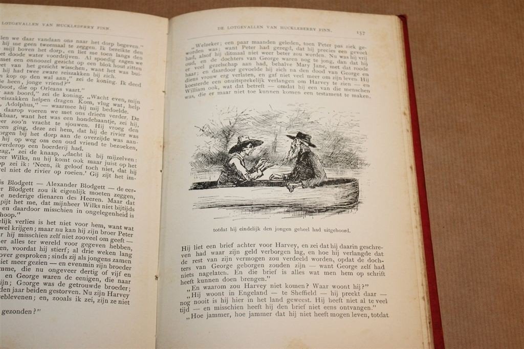 Huckleberry Finn — Antieke Geïllustreerde Uitgave 1908, Boeken, Ophalen of Verzenden, Gelezen