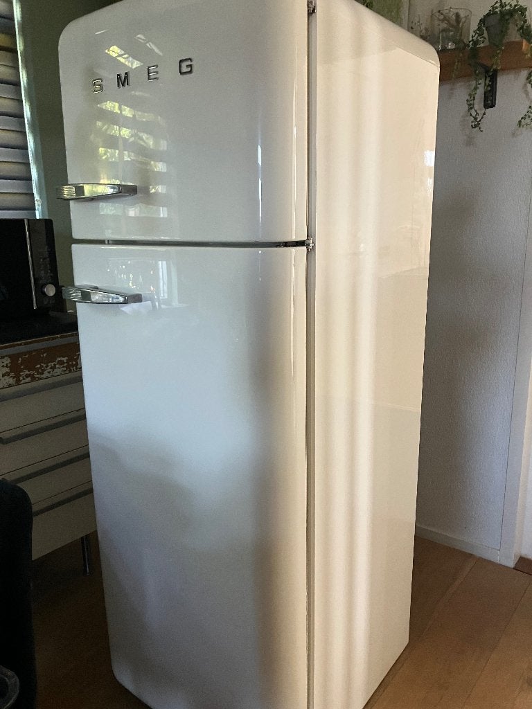Smeg koelkast met apart vriesvak, Ophalen, Gebruikt, 200 liter of meer, 60 cm of meer