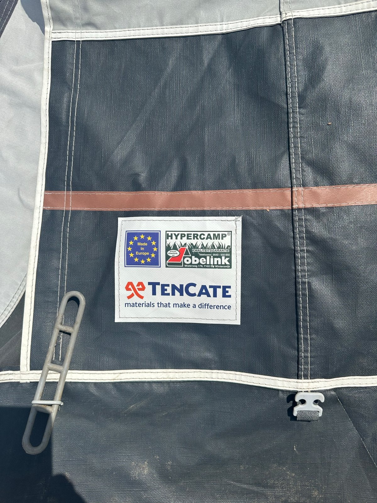 Hypercamp Obelink voortent met ijzer frame maat 8, Caravans en Kamperen, Ophalen, Gebruikt