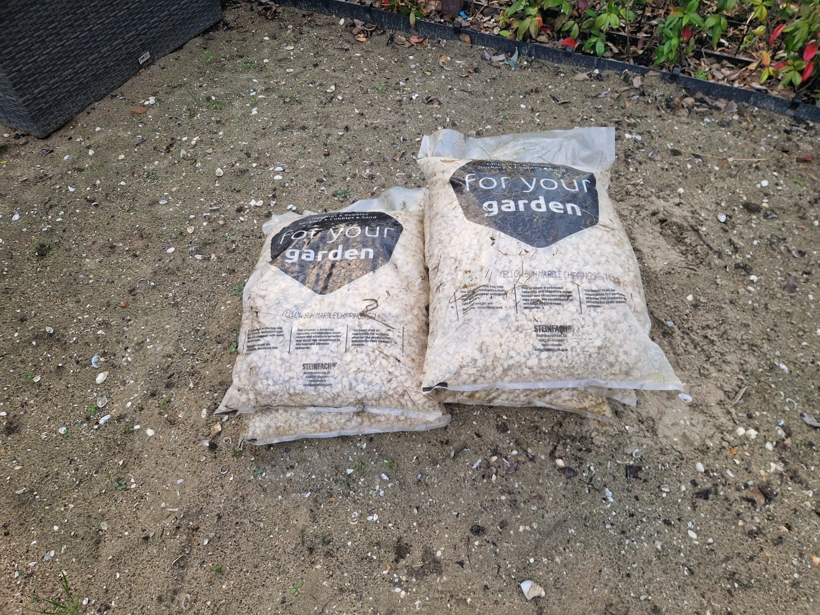 Vijf zakken siergrind, Tuin en Terras, Ophalen, Nieuw, Beige, Grind