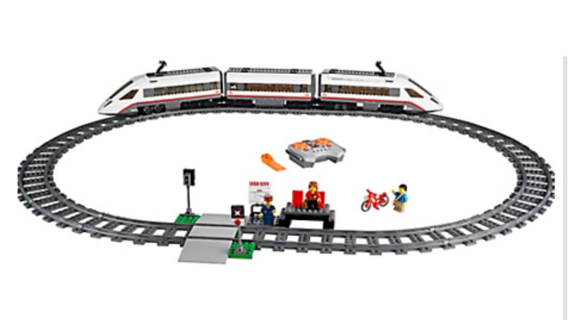 Lego City Hogesnelheidstrein 60051 (1 boekje mist), Ophalen, Lego, Complete set, Compleet