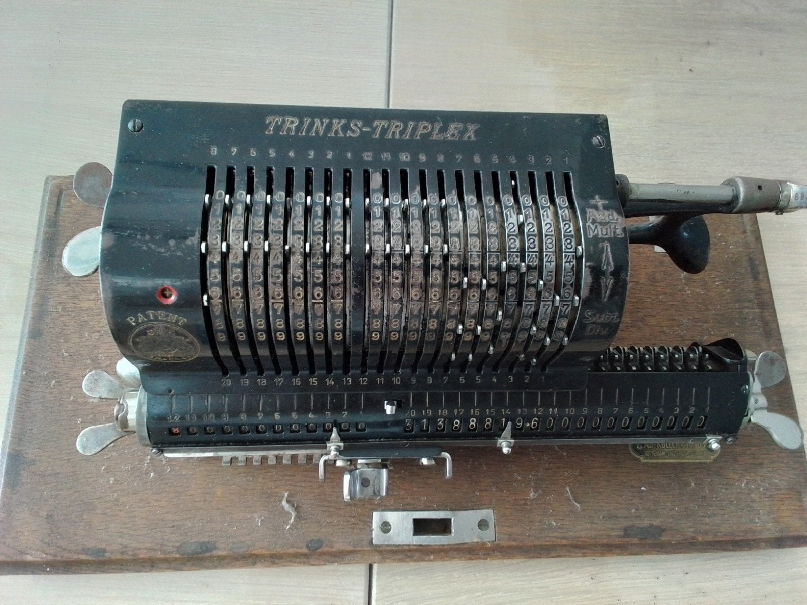 antieke rekenmachine, Ophalen of Verzenden