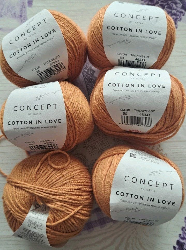 Katia Concept Cotton in Love - Katoen & Merinowol (6 bollen), Hobby en Vrije tijd, Breien en Haken, Ophalen of Verzenden, Nieuw