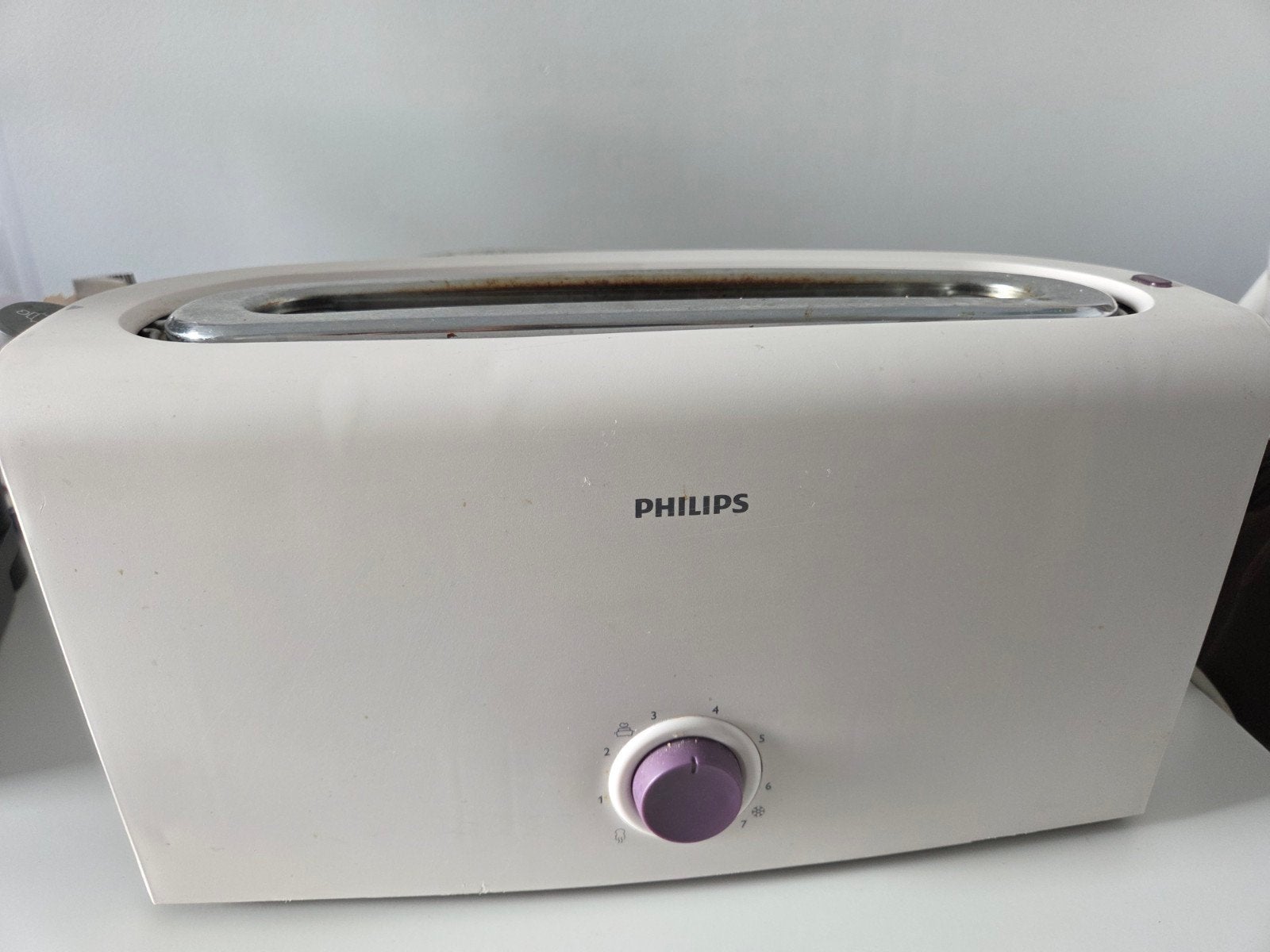 Philips broodrooster met uitneembare kruimellade, Witgoed en Apparatuur, Broodroosters, Ophalen of Verzenden, Gebruikt, Uitneembare kruimellade