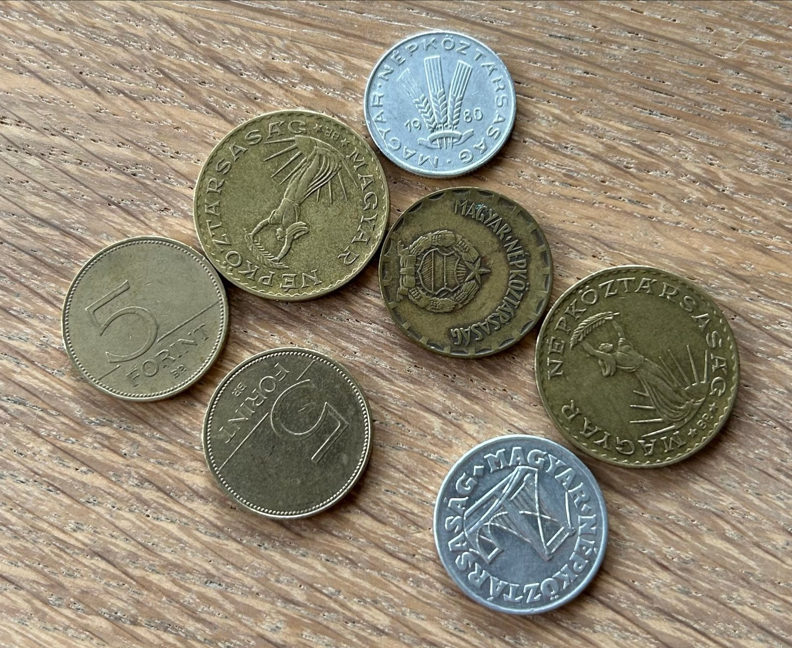 Set Hongaarse Forint munten uit de jaren '80, Ophalen of Verzenden, Centraal-Azië, Setje