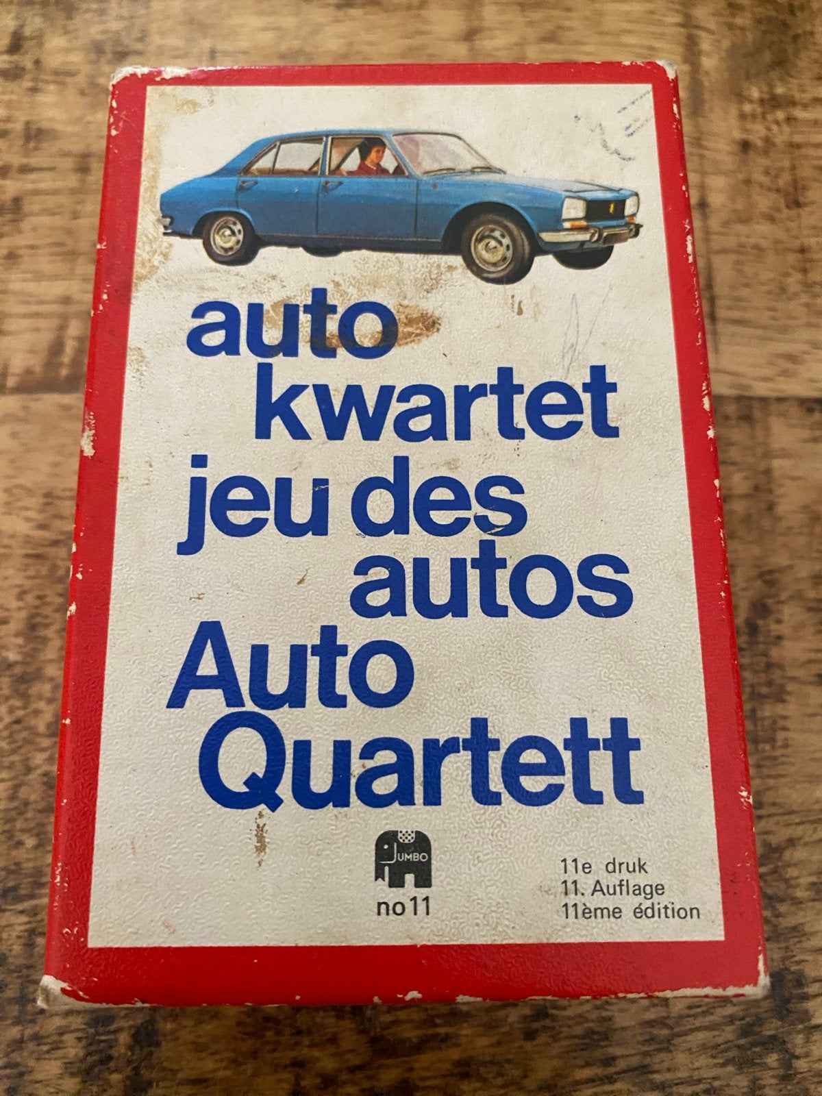 Jumbo Auto Kwartet - 11e editie - Vintage kaartspel, Ophalen of Verzenden, Gebruikt, Auto's
