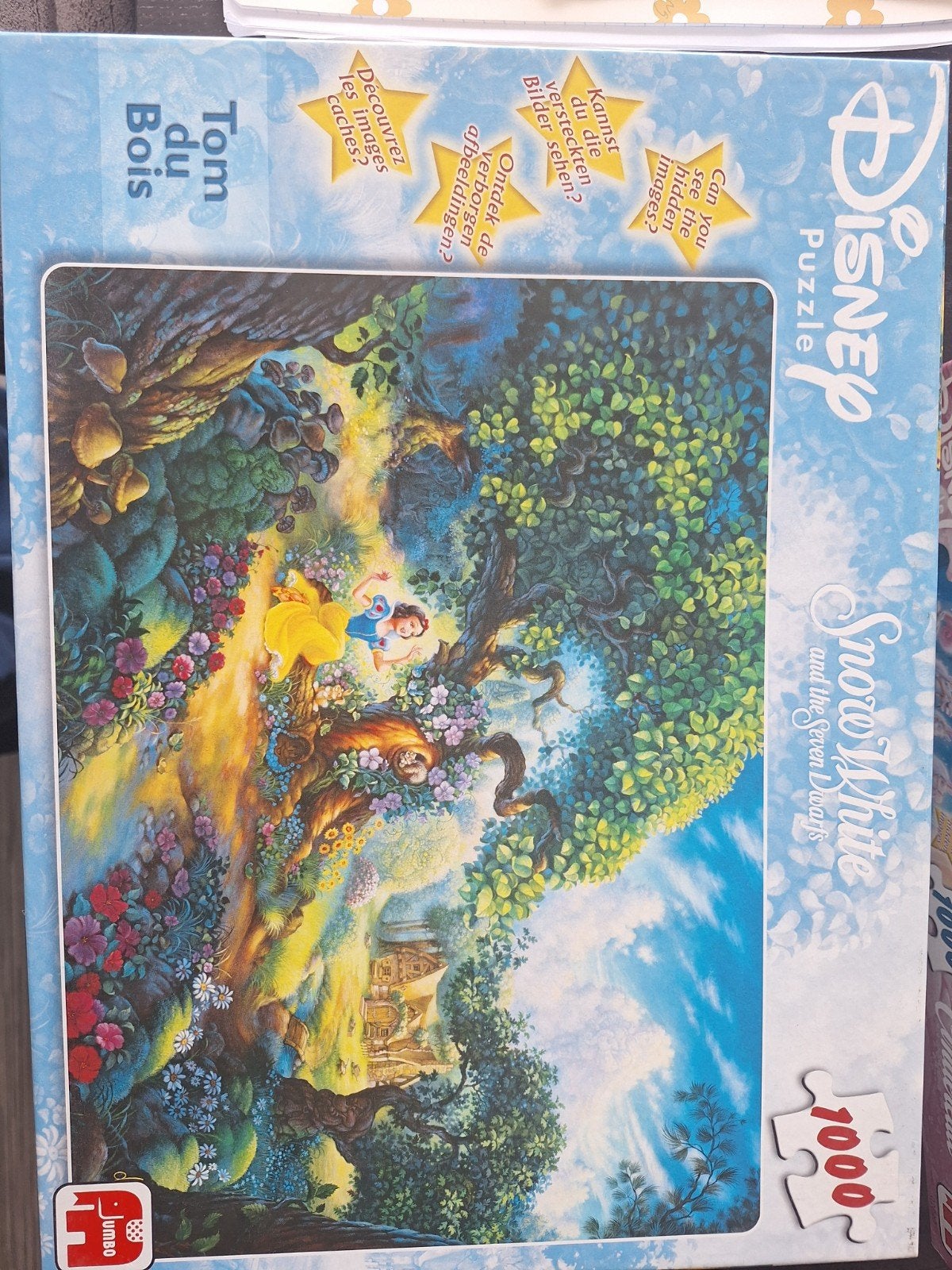 Disney Puzzels 1000 stukjes - Sneeuwwitje, Pinokkio, Assepoe, Ophalen of Verzenden, 500 t/m 1500 stukjes, Zo goed als nieuw, Legpuzzel
