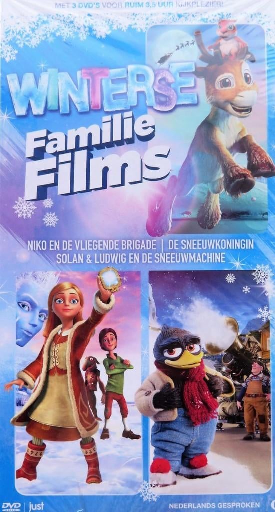 3DVD Winterse Familie Films Niko,De Sneeuwkoningin,So, Alle leeftijden, Ophalen of Verzenden, Gebruikt
