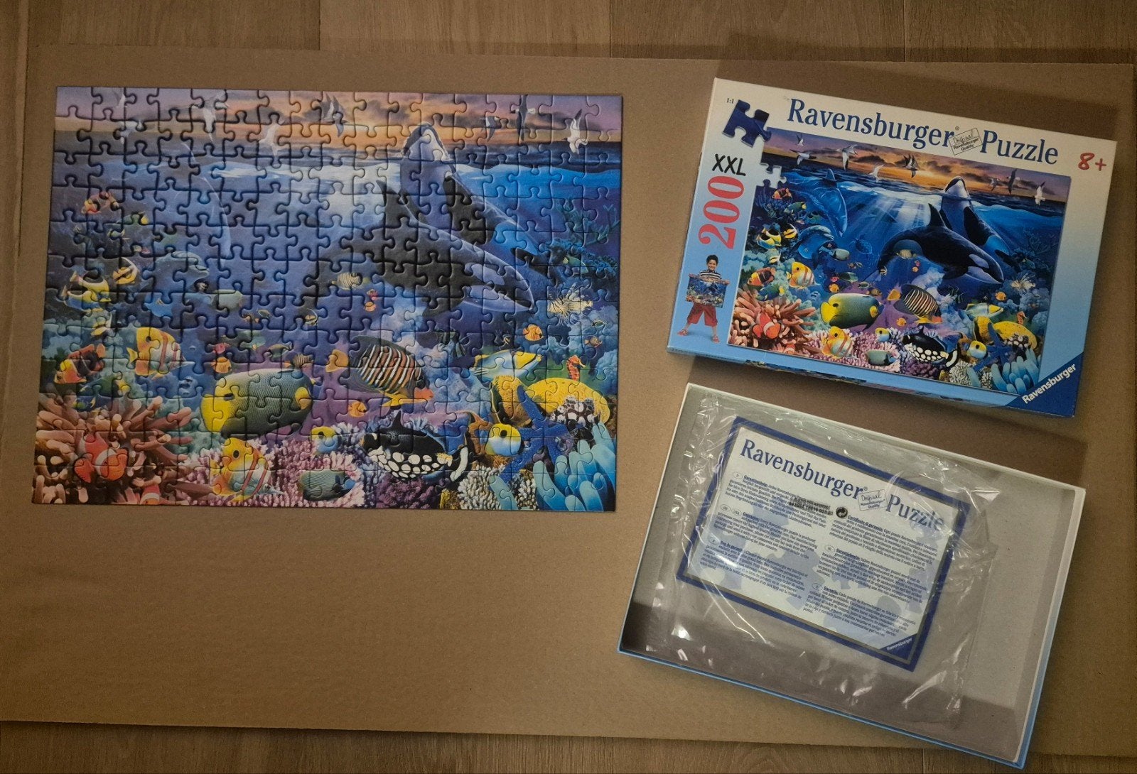 Ravensburger Puzzel 200XXL "onder water" - vanaf 8 jaar, Ophalen of Verzenden, Minder dan 500 stukjes, Zo goed als nieuw, Legpuzzel