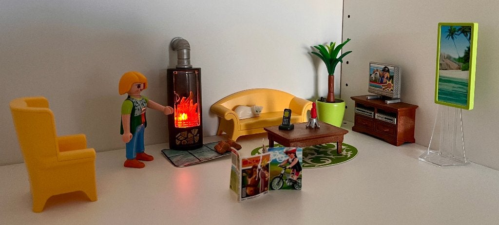5308 Playmobil Woonkamer met openhaard, Kinderen en Baby's, Speelgoed | Playmobil, Complete set, Overige typen, Ophalen of Verzenden