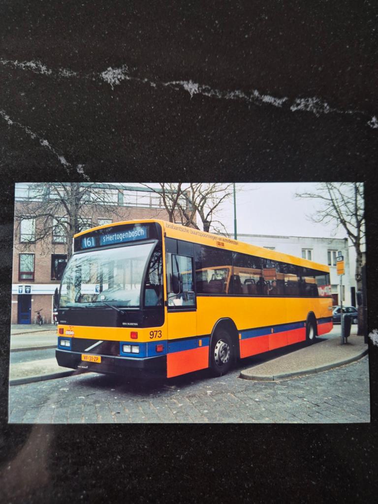 Foto 10x15 cm bus BBA 973, Verzamelen, Spoorwegen en Tramwegen, Ophalen of Verzenden, Bus of Metro, Overige typen