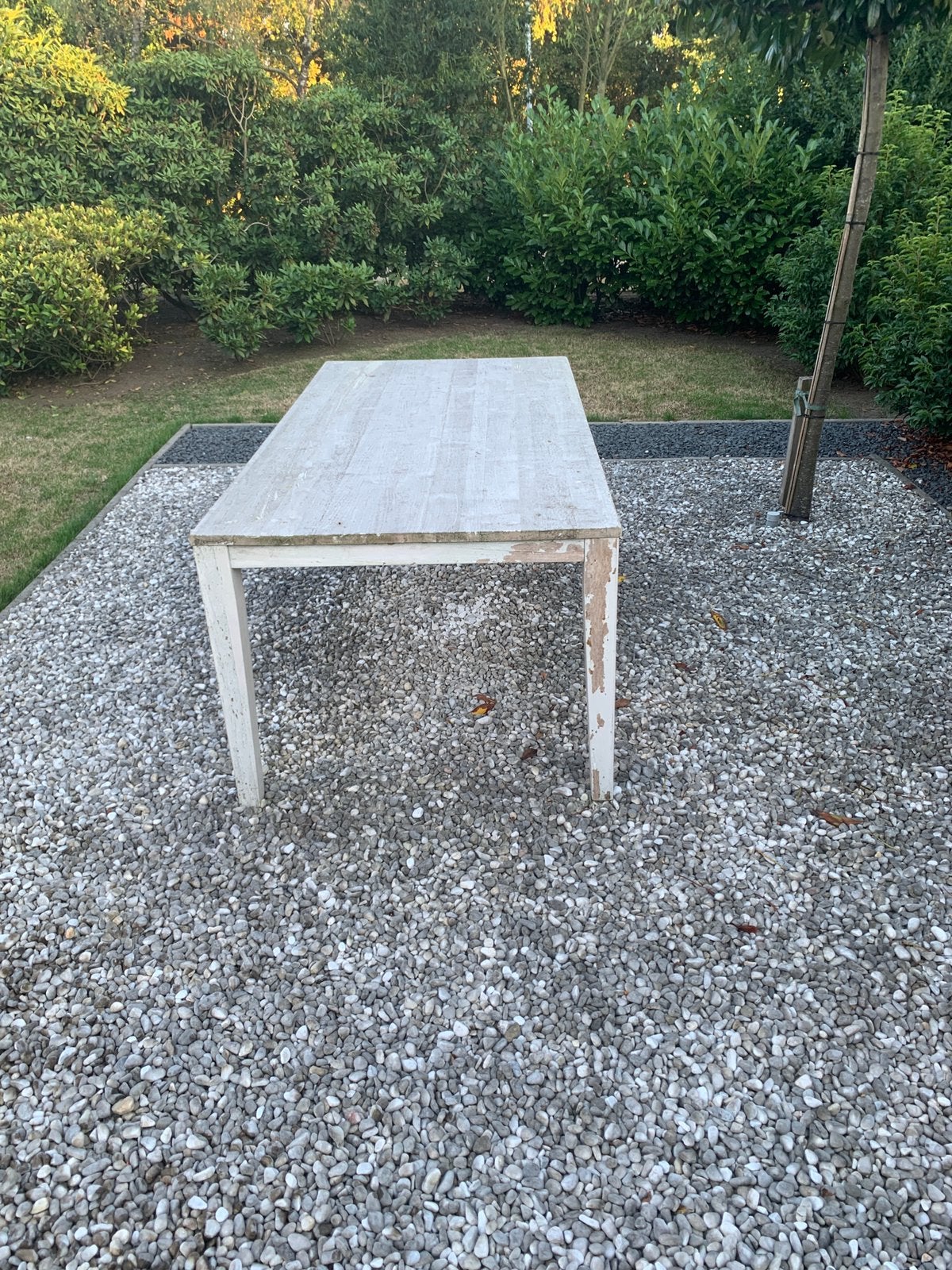 Gratis ophalen hardhouten tafel., Tuin en Terras, Tuintafels, Ophalen, Gebruikt, Rechthoekig, Hout