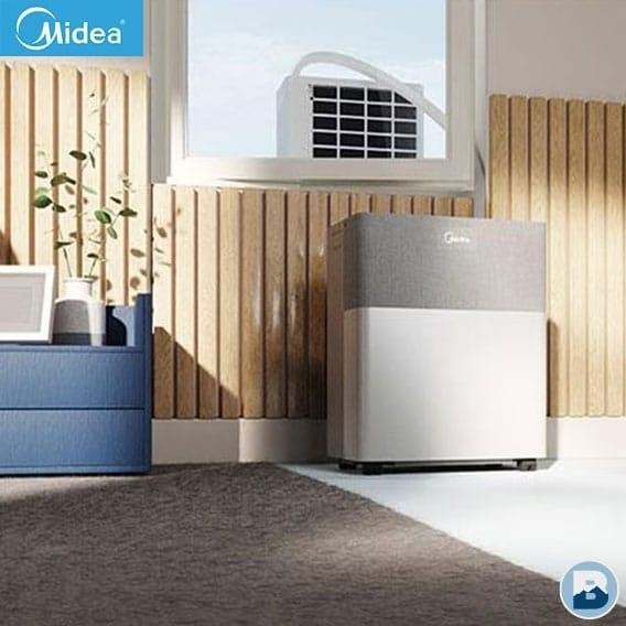 AIRCO - Midea PortaSplit 3.5kW  (100m3) koelen én verwarmen, Afstandsbediening, Koelen en Ontvochtigen, Nieuw, 3 snelheden of meer