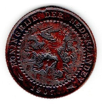 26-1498 Nederland 1 cent 1907, Verzenden, Koningin Wilhelmina, 1 cent, Losse munt