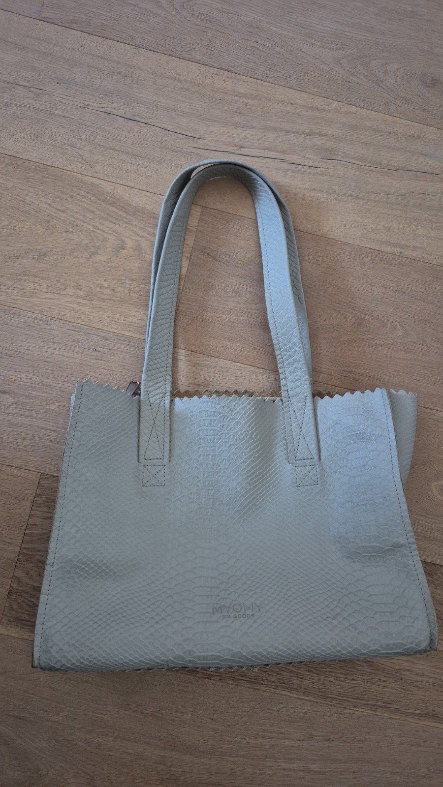 Myomy paperbag, Verzenden, Zo goed als nieuw, Grijs, Handtas