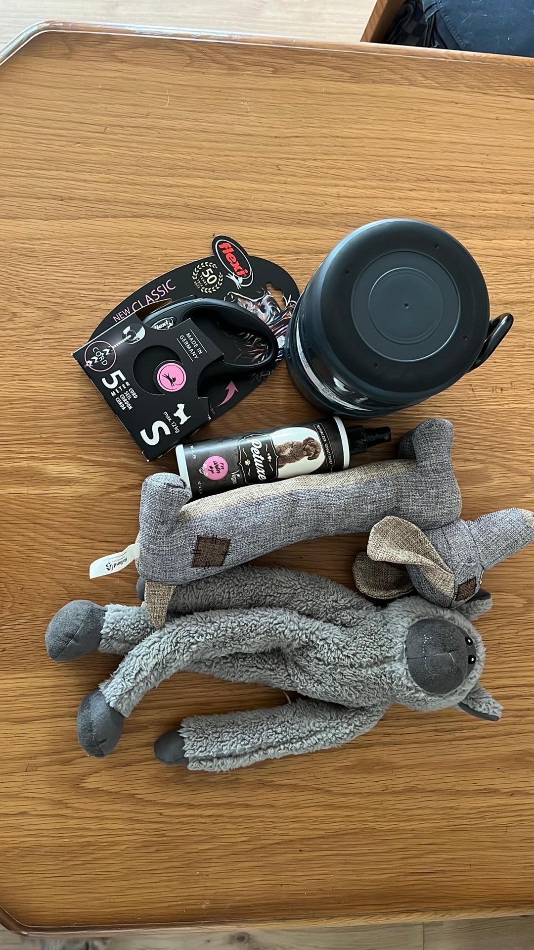 Tas met honden knuffels, riem en texturizwr condotioner, Dieren en Toebehoren, Honden-accessoires, Ophalen, Zo goed als nieuw