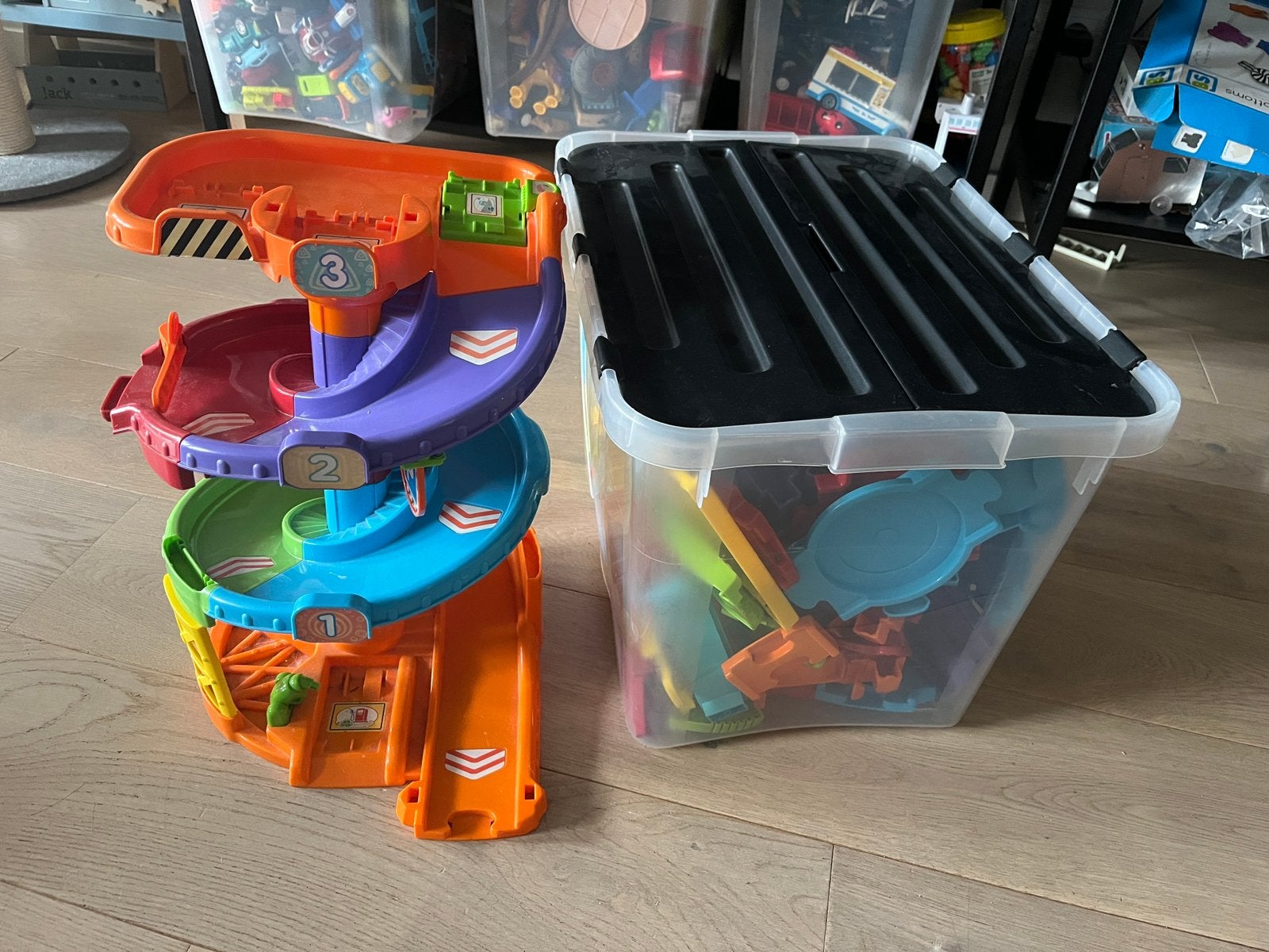 Vtech toet toet wegdelen en garage, Ophalen, Gebruikt, Handmatig, Overige merken